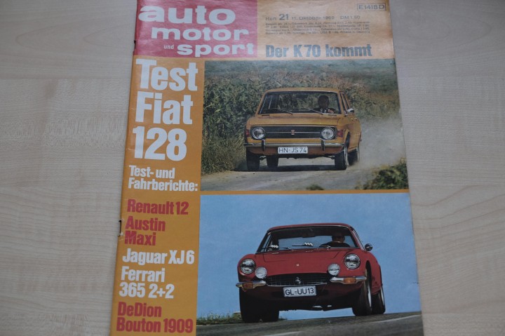 Deckblatt Auto Motor und Sport (21/1969)